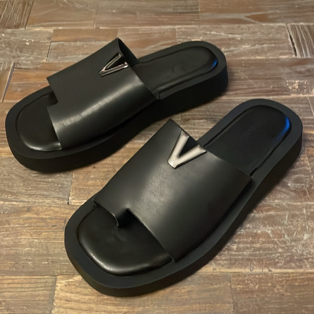 Mods Plus Platform Toe Strap Slide Sandals - image 3